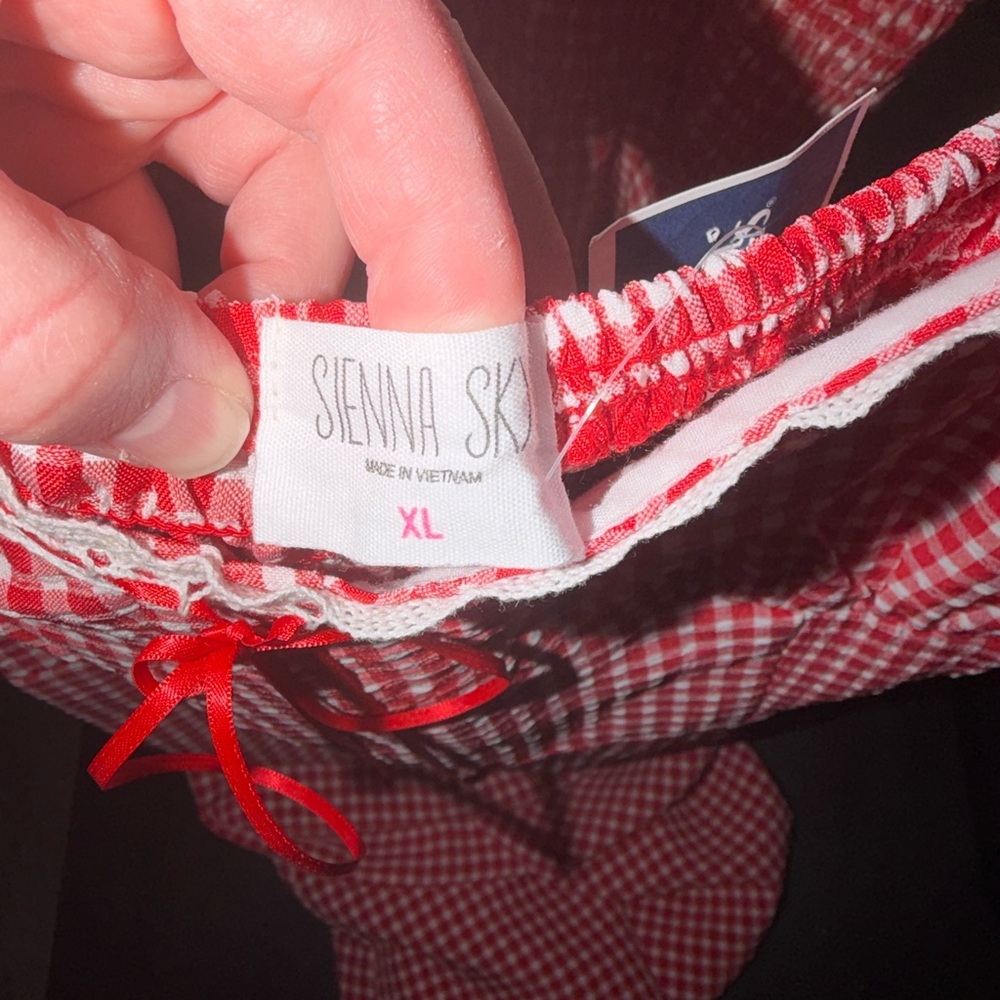Sienna Sky Red and White Gingham Midi Dress - Picture 6 of 6